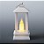 Mini Lamparina Decorativa com Led - Branco - 4,5x9x4,5cm - 1 unidade - Rizzo - Imagem 1
