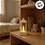 Mini Lamparina Decorativa com Led - Branco - 4,5x9x4,5cm - 1 unidade - Rizzo - Imagem 4