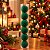 Bolas de Natal em Tubo - Verde - Veludo, Lisa e Gomo - 8cm - 6 unidades - Cromus - Rizzo - Imagem 1