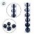 Bolas de Natal em Tubo -  Azul Classic Navy - Perolado - 10cm - 6 unidades - Cromus - Rizzo - Imagem 3