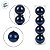 Bolas de Natal em Tubo -  Azul Classic Navy - Perolado - 12cm - 4 unidades - Cromus - Rizzo - Imagem 3