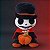 Esqueleto de Pelúcia com Capa e Abóbora - 15x26x14cm - Halloween - 1 unidade - Rizzo - Imagem 1