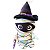 Mumia Bruxa de Pelúcia com Chapéu e Vassoura - 13x30x9cm - Halloween - 1 unidade - Rizzo - Imagem 3