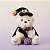 Urso de Pelúcia Bruxo com Vassoura - 15x26x13cm - Halloween - 1 unidade - Rizzo - Imagem 1