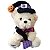 Urso de Pelúcia Bruxo com Vassoura - 15x26x13cm - Halloween - 1 unidade - Rizzo - Imagem 3