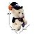 Urso de Pelúcia Bruxo com Vassoura - 15x26x13cm - Halloween - 1 unidade - Rizzo - Imagem 6