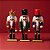 Kit Boneco Soldado Quebra Nozes de Madeira - Vermelho,Azul e Verde - 15cm - 3 unidades - Rizzo - Imagem 1