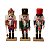 Kit Boneco Soldado Quebra Nozes de Madeira - Vermelho,Azul e Verde - 15cm - 3 unidades - Rizzo - Imagem 2