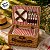 Kit Cesta Pic Nic Para 4 Pessoas - 38x18x28cm com 22 Peças - Natural/Vermelho - 1 unidade - Cromus - Rizzo - Imagem 6
