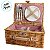 Kit Cesta Pic Nic Para 2 Pessoas - 35x15x25cm com 12 Peças - Natural/Vermelho - 1 unidade - Cromus - Rizzo - Imagem 4