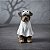 Enfeite Decorativo de Halloween em Resina - Cachorro Fantasma - 10x6x7cm - 1 unidade - Cromus - Rizzo - Imagem 1