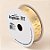 Fita de Cetim 22mm x 10m - Feliz Natal Ouro - ECF005H Cor 1121 - Rolo 10m - 1 unidade - Progresso - Rizzo - Imagem 1
