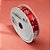 Fita de Cetim 15mm x 10m - Flocos de Neve Vermelho e Branco - ECF003S Cor 144 - Rolo 10m - 1 unidade - Progresso - Rizzo - Imagem 1
