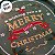 Bandeja de Metal Decorativa de Natal Redonda - Wishing You a Merry Little Christmas - 32x32x1,5cm - 1 unidade - Rizzo - Imagem 3