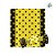 Papel Trufa 14,5x15,5cm - Poa Preto/Amarelo - 100 unidades - Cromus - Rizzo - Imagem 3
