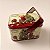 Lata de Natal de Metal com Alça - Noel - Creme e Vermelha - 10,5x8x6,5cm - 1 unidade - Rizzo - Imagem 1