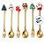 Kit Talheres para Sobremesa com Pingente de Natal - 14cm - 6 unidades - Rizzo - Imagem 4