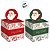 Caixa Pop Up para Panetone 500g - Nostalgia Vermelho / Verde - G 14x14x16,5cm - 10 unidades - Cromus - Rizzo - Imagem 3
