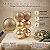 Bola de Natal - Ouro - Glitter, Texturizada e Espelhada - 8cm - 6 unidades - Cromus - Rizzo - Imagem 2