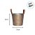 Cachepot de Metal com Alça - Neve, Árvore e Rena - Dourado - 22x19cm - 1 unidade - Cromus - Rizzo - Imagem 6