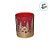 Porta Velas de Vidro de Natal - Pinheiros e Casas - Vermelho e Ouro - 160ml - 1 unidade - Cromus - Rizzo - Imagem 4