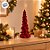 Árvore de Natal Decorativa em Resina - Flocado Bordô - 24cm - 1 unidade - Cromus - Rizzo - Imagem 5