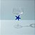 Taça de Vidro Coupe - Estrela do Mar - Azul - 330ml  - 1 unidade - Cromus - Rizzo - Imagem 1