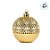 Bomboniere Redonda de Vidro de Natal - Ouro - 13x11x11cm - 1 unidade - Cromus - Rizzo - Imagem 3