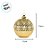 Bomboniere Redonda de Vidro de Natal - Ouro - 13x11x11cm - 1 unidade - Cromus - Rizzo - Imagem 4