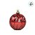 Bomboniere Redonda de Vidro de Natal - Bola Vermelho e Ouro - 13x11x11cm - 1 unidade - Cromus - Rizzo - Imagem 3