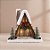 Casinha Decorativa de Natal com LED - Marrom e Branco - 27cm - 1 unidade - Cromus - Rizzo - Imagem 1