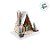 Casinha Decorativa de Natal com LED - Marrom e Branco - 27cm - 1 unidade - Cromus - Rizzo - Imagem 4