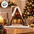 Casinha Decorativa de Natal com LED - Marrom e Branco - 27cm - 1 unidade - Cromus - Rizzo - Imagem 6