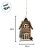 Casinha Decorativa de Natal - Marrom - 18cm - 1 unidade - Cromus - Rizzo - Imagem 4
