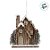 Casinha Decorativa de Natal - Marrom - 27cm - 1 unidade - Cromus - Rizzo - Imagem 3
