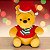 Pelúcia Ursinho Pooh de Natal - 35cm - Disney Original - 1 unidade - Cromus - Rizzo - Imagem 1