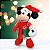 Pelúcia Mickey Mouse de Natal - Verde e Vermelho Cachecol - 19cm - Disney Original - 1 unidade - Cromus - Rizzo - Imagem 1