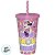 Copo de Plástico com Tampa e Canudo - Minnie Mouse - Rosa - 500ml - 1 unidade - Disney Original - Rizzo - Imagem 3