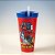 Copo de Plástico com Compartimento e Canudo - Homem Aranha - 540ml - 1 unidade - Disney Original - Rizzo - Imagem 1