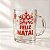 Caneca de Vidro de Natal - Feliz Natal - 335ml  - 1 unidade - Rizzo - Imagem 1