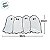 Bandeja Decorativa de Halloween - Fantasminhas - 38x22cm - 1 unidade - Cromus - Rizzo - Imagem 4