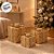 Caixa de Presente Decorativa com Laço - Ouro - 3 unidades - Cromus - Rizzo - Imagem 5