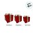 Caixa de Presente Decorativa com Laço  - Vermelho e Ouro - 3 unidades - Cromus - Rizzo - Imagem 4