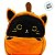 Pelúcia Gato com Roupa e Abóbora com Ziper Personalizado com Nome - Halloween - 20cm - 1 unidade - Rizzo - Imagem 4