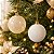Bolas de Natal em Tubo - Marfim - Transparente e Perolado - 10cm - 6 unidades - Cromus - Rizzo - Imagem 1