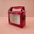 Caixa Sacolinha com Visor K4 (12x15x6cm) - Vermelho Texturizado - 10 unidades - ASSK - Rizzo - Imagem 1