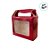 Caixa Sacolinha com Visor K4 (12x15x6cm) - Vermelho Texturizado - 10 unidades - ASSK - Rizzo - Imagem 3