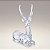 Enfeite Decorativo de Natal - Rena Cristal Sentada - 7x23x16cm - 1 unidade - Cromus - Rizzo - Imagem 1
