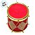 Enfeite para Pendurar de Natal - Tambor Vermelho e Bege - 7x8x7cm - 1 unidade - Cromus - Rizzo - Imagem 2