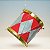 Enfeite para Pendurar de Natal - Tambor Vermelho e Azul - 7x8x7cm - 1 unidade - Cromus - Rizzo - Imagem 1